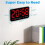 3X Digital Wall Clock, 9Inch LED Digital Clock Large Display with 12/24H,  Digits,Small Silent Wall Clock (Red) 7