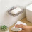 2X Easy Installation Soap Holder Kitchen Wall Mount Dish No Drill Modern Clear Drain ShowerContainer A 3