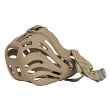 Dog Muzzle Mouth Guard Staffordshire Adjustable-Brown Size 7