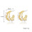 E2208-5 Three-Loop C-Shaped Stud Earrings Jewelry Surprise Gift 2