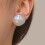 E2208-5 Three-Loop C-Shaped Stud Earrings Jewelry Surprise Gift 6