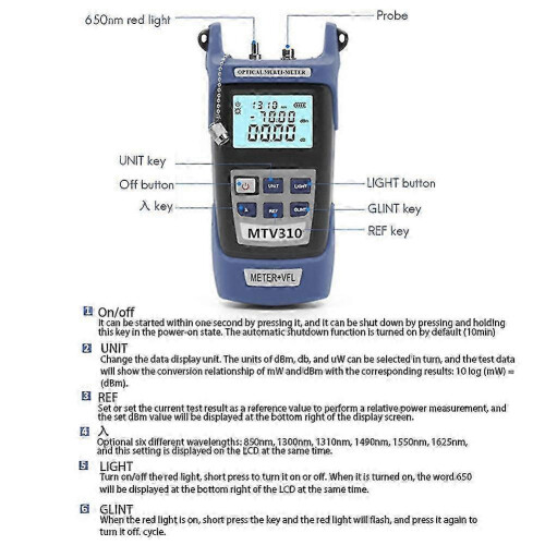 Optical Fiber Power Meter with Light Source SC ST Connector Optical Test Equipment for Communicatio 1