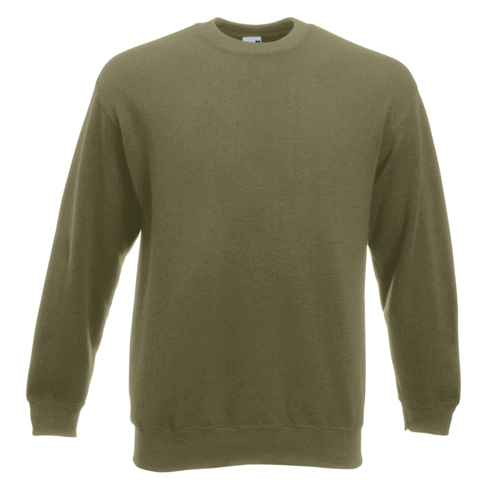 Fruit Of The Loom (L, Classic Olive) Unisex Premium 70/30 Set-In Sweatshirt