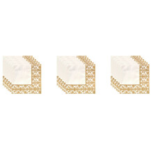 300Pcs Gold Printing Disposable Napkin Tissue Paper Printed Napkins for Restaurant and Hotel (Golden + White)
