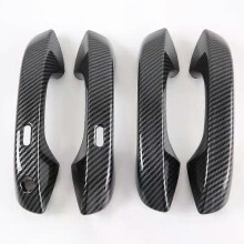 (carbon handle)Compatible For Seat Leon FR MK4 2020 2021 2022 2023 LHD Carbon Fiber Chrome Car Side