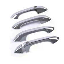 (silver)Compatible For Kia K5 Optima DL3 2020 2021 2022 Carbon Fiber Chrome Car Door Handle Cover Trim