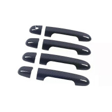 (Carbon 1 keyhole)Compatible For Hyundai i20 2008 - 2013 New Chrome Carbon Fiber Car Door Handle Cover