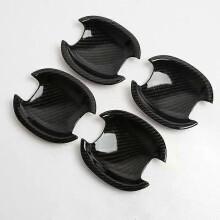 (Modell 10) Kompatibel mit Skoda Rapid 2011-2019 Neue Türgriffabdeckung aus Kohlefaser-Chrom mit Becherschale
