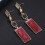 Women'S Fresh And Elegant Rectangular Earrings With Houndstooth Pattern, Color Blocking, And Geometric Long Stud Earrings Surprise Gift 5