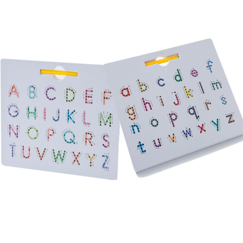 4Pcs Magnetic Alphabet Trace Board Double Sided Upper & Lower Case Letters Writing Practice Kids Learning Toy 2