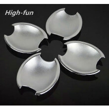 (bowl)Compatible Chrome Car Door Handle Cup Bowl Cover Trim Sticker For Nissan Versa / Tiida / Latio