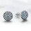 S925 Sterling Silver Wave-Patterned Stud Earrings Set With Blue Crystal Earrings Surprise Gift 3