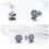 S925 Sterling Silver Wave-Patterned Stud Earrings Set With Blue Crystal Earrings Surprise Gift 4