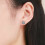 S925 Sterling Silver Wave-Patterned Stud Earrings Set With Blue Crystal Earrings Surprise Gift 7