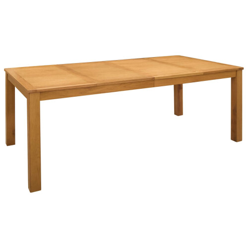 VidaXL vidaXL Dining Table 200 x 100 x 75 cm Solid Oak Wood Natural 2