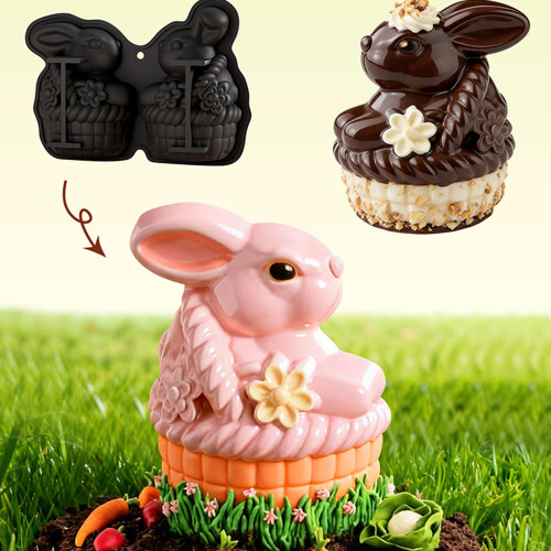 Easter Hare Silicone Cake Molds for Resin Casting Candle Soap 1