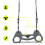 Trapézio de Ginástica com Pegada Antiderrapante Max 50kg Dim 60x25cm Norma EN71 5