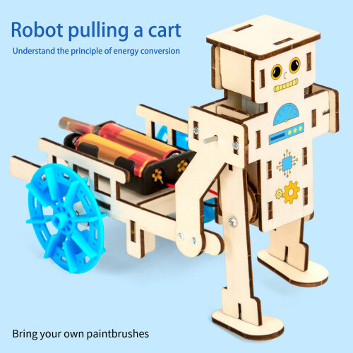 Interactive Wooden Craft Electric Car Science Experiment Model 1