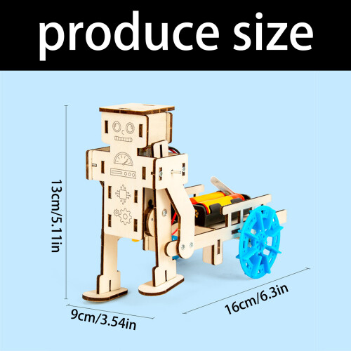 Interactive Wooden Craft Electric Car Science Experiment Model 2