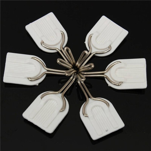 30 Pieces Wall Door Hook Towel Holder Self-Adhesive Bathroom Kitchen Glue Hook White 1