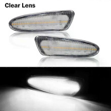 (Clear Lens white)Applies to LED Bumper Side Marker Light For 1997-1998 Toyota SUPRA MK.4 For 2000-2005