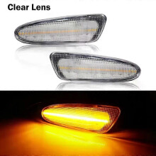 (Clear Lens Amber)Applies to LED Bumper Side Marker Light For 1997-1998 Toyota SUPRA MK.4 For 2000-2005