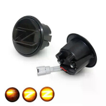 (Smoked Case Amber)Applies to 2XLed Dynamic Side Marker Light Turn Signal Sequential Blinker Indicator