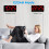 5X Digital Wall Clock, 9Inch LED Digital Clock Large Display with 12/24H,  Digits,Small Silent Wall Clock (Red) 3