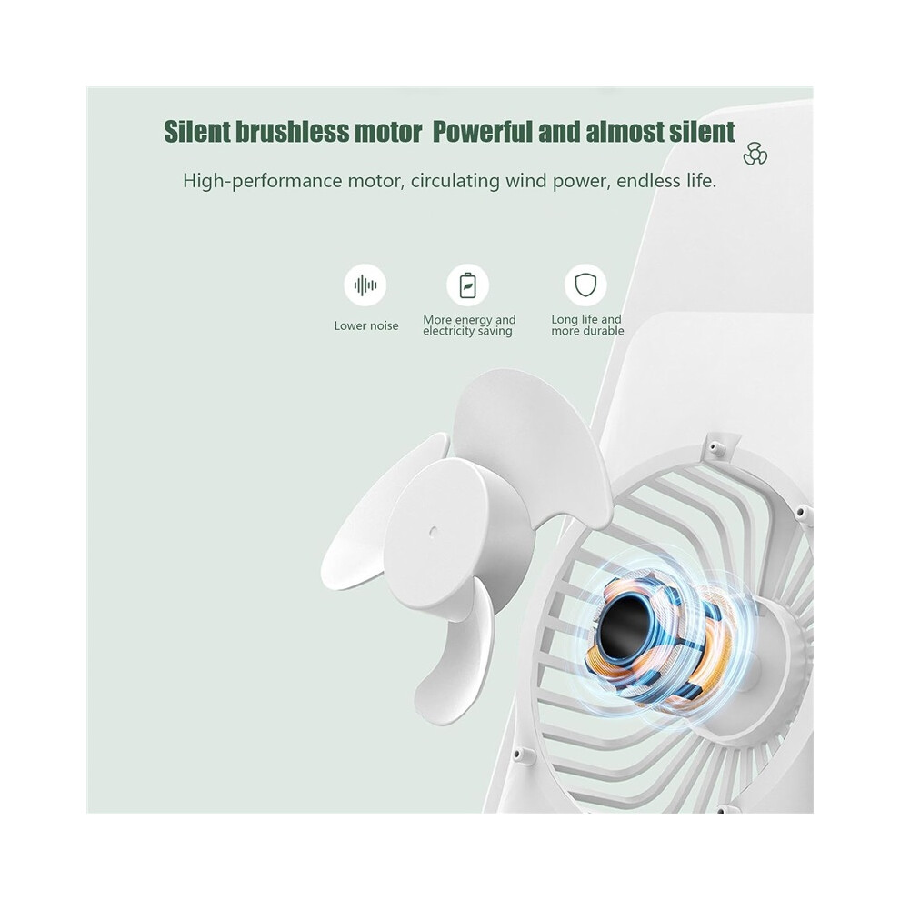 Air Conditioner Cooling Fan | Desktop Cooling Fan With Colorful Night - Desk Fan, 3 Speed Table Fan Quiet Personal Air Cooler Fan For Desk Light 8580863449885