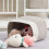 3X Cotton Rope Storage Baskets Bin Storage Square Organizer Foldable Decorative Woven Basket with Handles, C 2
