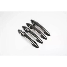 (Carbon 2-Tasten) Kompatibel mit Kia Forte 2013–2017, Türgriff aus Carbonfaser-Chrom