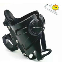 (Schwarz) Passend für Motorrad-Trinkflaschenhalterung für SUZUKI Burgman 400, 650, 125, AN400, AN650,