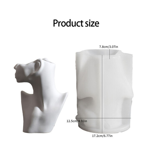 Abstract Art Face Silicone Mould Suitable-Half face vase mold 1