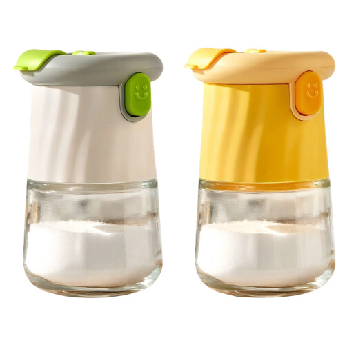 Gewürzglas aus Glas mit verstopfungssicherer Düse,-Grün 1