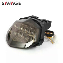 (Dunkelgrau) Gilt für LED-Rücklicht mit integriertem Blinker für KAWASAKI NINJA 250/R EX250 2008-2012
