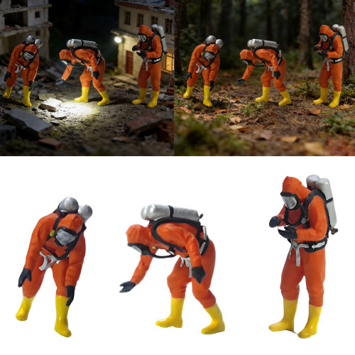 1:64 Scale Hand Painted Miniature Figures Realistic-Ora nge 2