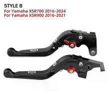 (B Schwarz Rot)Gilt für 2024 Klappbarer Brems- und Kupplungshebel für YAMAHA XSR 700 900 2016-2023 XSR900
