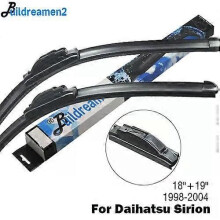 (Front and Rear Wiper-For Daihatsu Sirion)Compatible Buildreamen2 Car Rubber Wiper Blade Windscreen