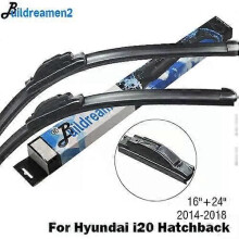 (Front Wiper Only-WHITE)Compatible Buildreamen2 Car Accessories Wiper Blade Rubber Windscreen Wiper