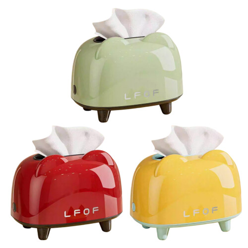 Stylish Desktop Tissue Dispenser With Spring Mechanism-Green 1