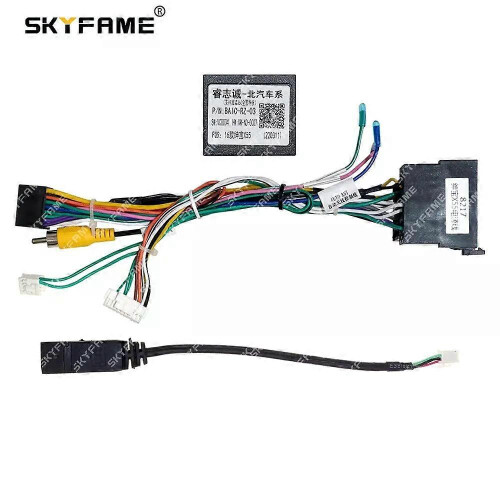 Gilt für Kfz-16-Pin-Kabelbaumadapter, Canbus-Box-Decoder, Android-Radio-Stromkabel für Beiqi Baic