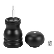 10X Wood Salt and Pepper Grinder Set Manual Pepper Salt Mill Shaker, Solid Wood with Adjustable Coarseness Black