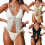 Practical Two Piece Ladies Swimsuit Comfortable-Black L 3