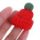 Mini-Weihnachtsmannmütze, Strickschal-Set, 5-teilig, rot, Weihnachtsdeko 4