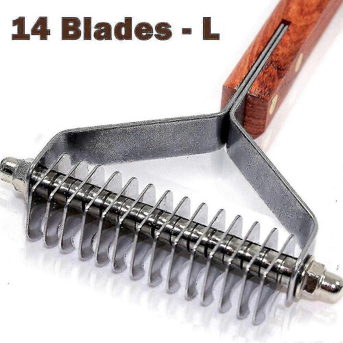 Coat King Rake 14-λεπίδα Rake Pet Undercoat Rake, επαγγελματική χτένα ξεματώματος για 2