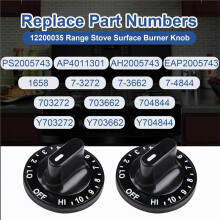 4Pack 12200035 Gas Stove Surface Burner Knob Kit for Jenn Air   DGGF3045RFB DGGF304GRFB Range Stove Oven