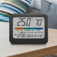 TermôMetro Interno HigrôMetro: Medidor de Temperatura Ambiente Monitor de Umidade para Casa, Suporte, Indicador de Conforto Do Ar, Hora, Data