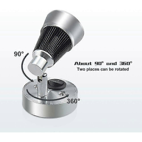 Φως ανάγνωσης LED RV 12V, 3W περιστρεφόμενη απλίκα τοίχου για RV, σκάφος, θα 2