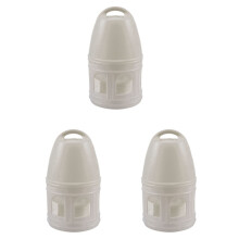 3X Removeble White Plastic Drinker with Handle for Pigeons Bird Supplies 29cm x 17cm