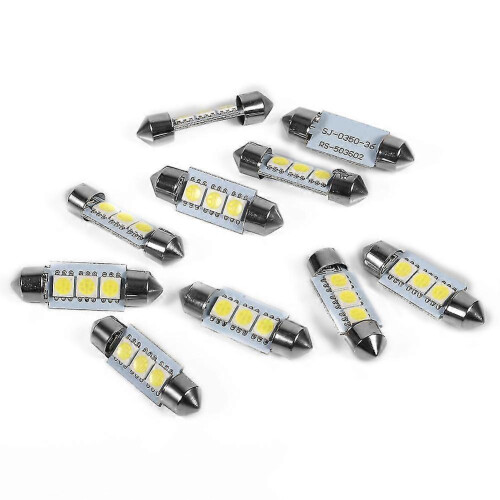 10 τεμάχια λαμπτήρες LED 36mm 12V 3 SMD 5050 Festoon, εσωτερικό φως αυτοκινήτου, λ 1